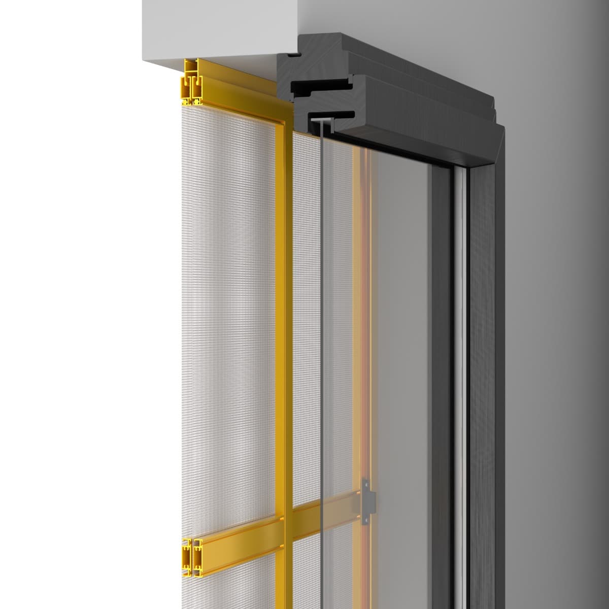 GOLD.05. Zanzariera a Pannelli Mobili per Porte e Porte Finestre