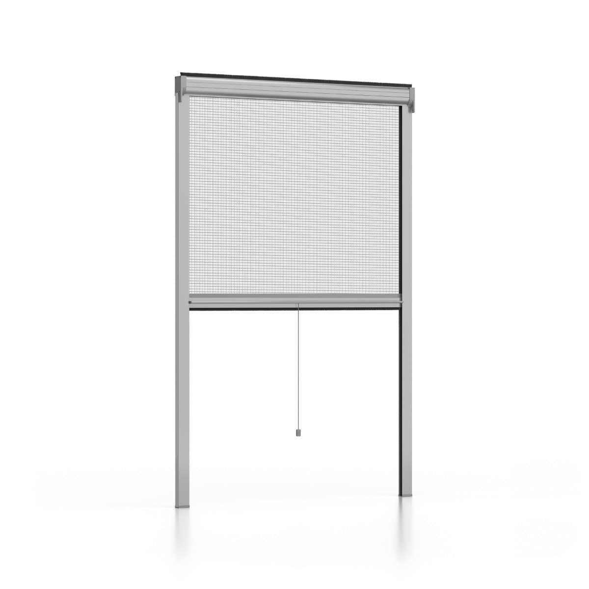 SILVER.08. Zanzariera a rullo verticale con spazzolino antivento