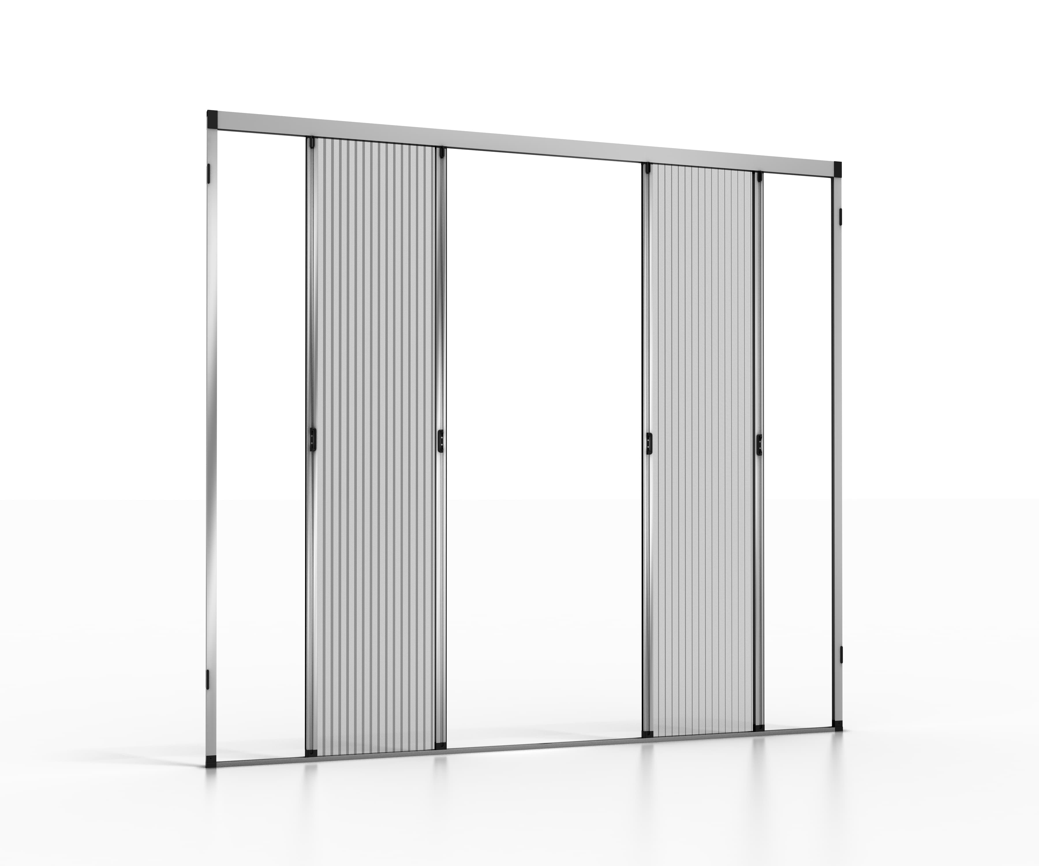 PLATINUM.03. Zanzariera Plissettata per Porte apribile da 2 lati