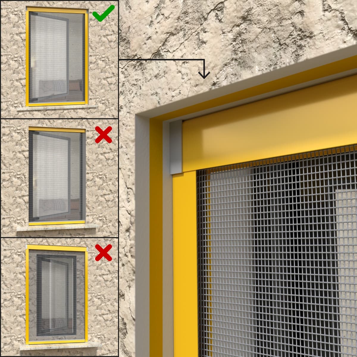 SILVER.08. Zanzariera a rullo verticale con spazzolino antivento